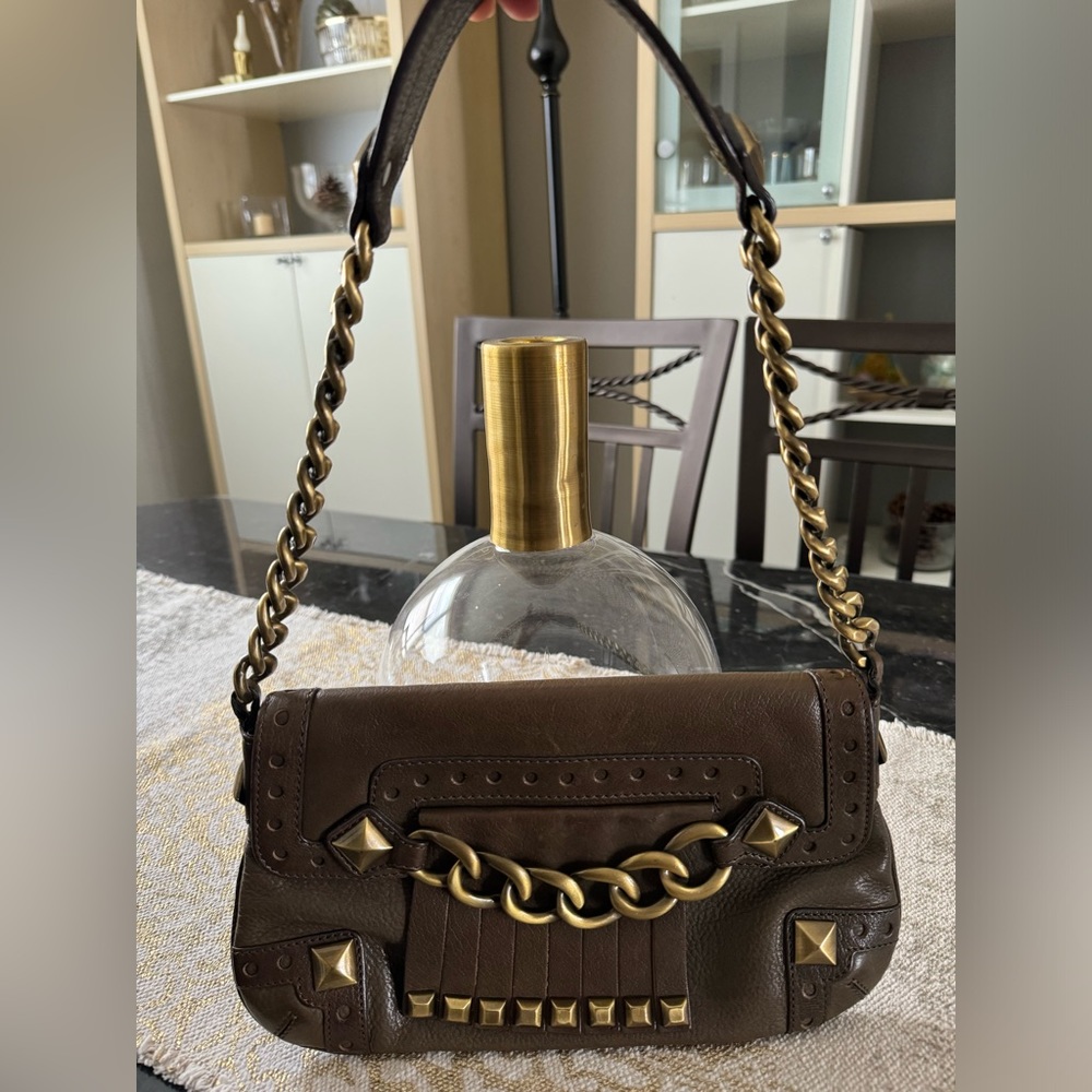 Vintage Michael Kors Studded 100% Leather Shoulder Bag